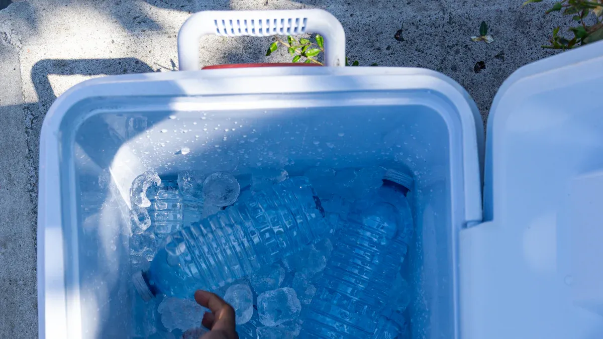 Preparing Cooler Box Ice Packs for Use